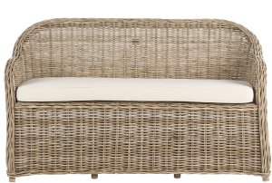 Beliani Sofa ogrodowa dla 2 osób SUSUA Rattan Naturalny 4