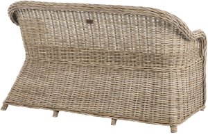 Beliani Sofa ogrodowa dla 2 osób SUSUA Rattan Naturalny 5