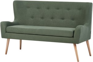 Beliani Sofa kuchenna tapicerowana 2-osobowa zielona SKIBBY 3