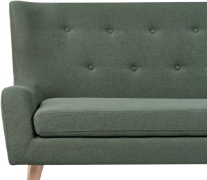 Beliani Sofa kuchenna tapicerowana 2-osobowa zielona SKIBBY 5