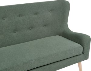 Beliani Sofa kuchenna tapicerowana 2-osobowa zielona SKIBBY 6