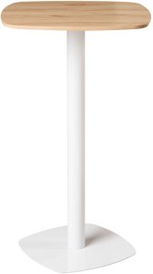 Beliani Stół barowy MORELLA Jasny brąz/ biały 60 cm 5