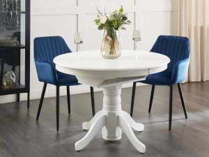 Beliani Stół do jadalni rozkładany AKRON Biały 106/150 cm 106 cm 3