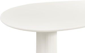 Beliani Stół do jadalni Peery biały 93 cm 198 cm 6