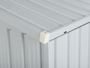 Beliani Domek narzędziowy MOENA metal 158 cm 96 cm biały 7