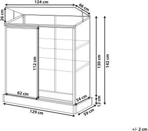 Beliani Szklarnia balkonowa LECCE Srebrny 59 cm 3