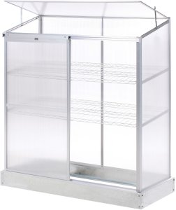 Beliani Szklarnia balkonowa LECCE Srebrny 59 cm 4