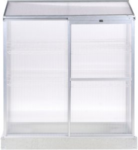 Beliani Szklarnia balkonowa LECCE Srebrny 59 cm 5