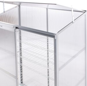 Beliani Szklarnia balkonowa LECCE Srebrny 59 cm 7