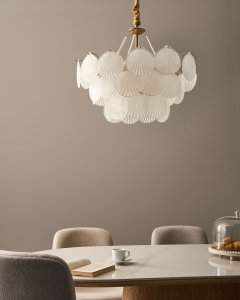 Lampa wisząca Beliani Żyrandol Bigote Szkło Mosiężny 4