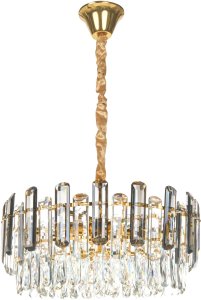 Lampa wisząca Beliani Żyrandol MANTARO Szkło Złoty 6