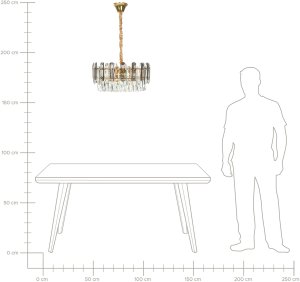 Lampa wisząca Beliani Żyrandol MANTARO Szkło Złoty 10