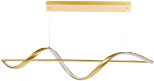 Lampa wisząca Beliani LED KHUTTI Metal Złoty 4