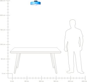 Lampa sufitowa Beliani LUGUSE Szkło Niebieski 3