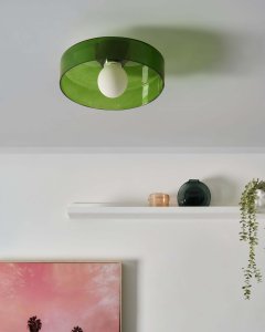 Lampa sufitowa Beliani LUGUSE Szkło Zielony 3