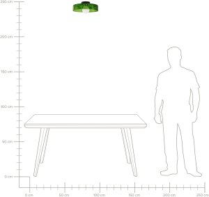 Lampa sufitowa Beliani LUGUSE Szkło Zielony 5