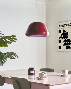 Lampa wisząca Beliani JOKU Metal Czerwony 2
