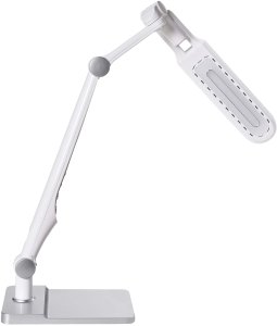 Lampka biurkowa Beliani srebrna 9