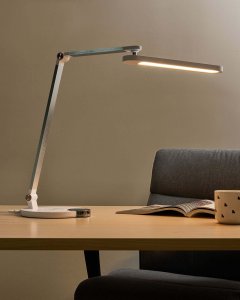 Lampka biurkowa Beliani biała 2