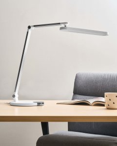 Lampka biurkowa Beliani biała 4
