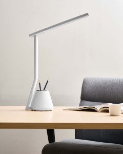 Lampka biurkowa Beliani biała 4