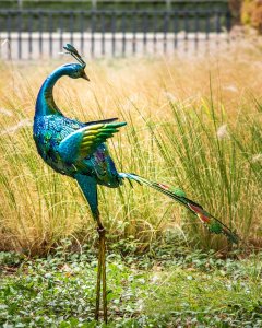 Beliani Figurka paw niebieska Peacock 4