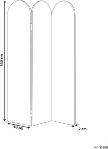 Beliani 3-panelowa ścianka akustyczna SLIMMY beżowy 120 cm 160 cm 2