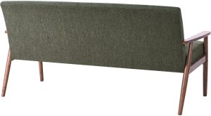 Beliani Sofa dla 3 osób ESRUM Ciemny brąz/ zielony 3
