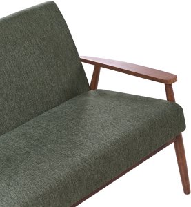 Beliani Sofa dla 3 osób ESRUM Ciemny brąz/ zielony 4
