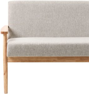 Beliani Sofa dla 2 osób ESRUM Jasny brąz/ szary 2