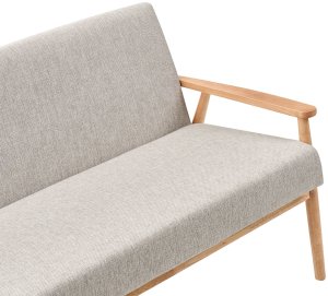 Beliani Sofa dla 2 osób ESRUM Jasny brąz/ szary 3