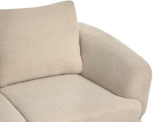 Beliani Sofa dla 2 osób KJAER Boucle Jasnobeżowy 9