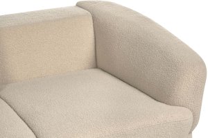 Beliani Sofa dla 2 osób KJAER Boucle Jasnobeżowy 10