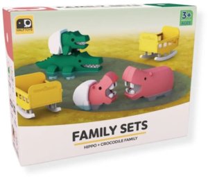 Figurka HalfToys Zabawki magnetyczne 3D dla dzieci safari hipopotam i krokodyl - Half Toys 3+ Edukamp (HT-00010) 16