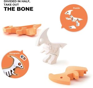 Figurka HalfToys Figurki magnetyczne dinozaury 3D Ankylo i Para - Half Toys 3+ Edukamp (HT-0007) 10