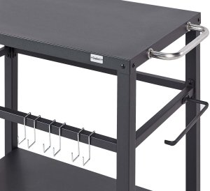 Beliani Wózek kuchenny ogrodowy metalowy czarny STALETTI 4