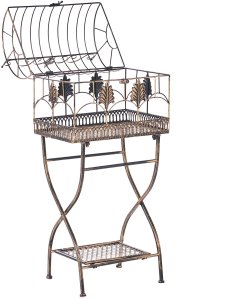 Beliani Zestaw 2 regałów z półkami SICILY Metal 43/37 cm 30/27 cm Czarny 2