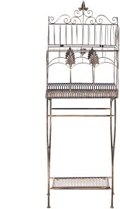 Beliani Zestaw 2 regałów z półkami SICILY Metal 43/37 cm 30/27 cm Czarny 3