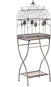 Beliani Zestaw 2 regałów z półkami SICILY Metal 43/37 cm 30/27 cm Czarny 4