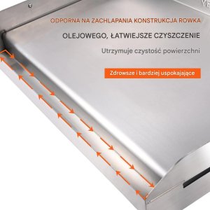BBQ Płyta grillowa na kuchenkę 60x40 cm stalowa non stick na 2 palniki 7