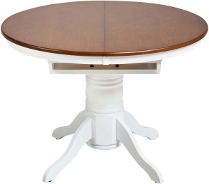 Beliani Stół do jadalni rozkładany AKRON Jesion brązowy 106/150 cm 106 cm Drewno (637753 Bel) 6