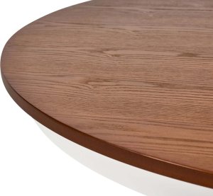 Beliani Stół do jadalni rozkładany AKRON Jesion brązowy 106/150 cm 106 cm Drewno (637753 Bel) 7