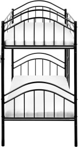 Beliani Łóżko piętrowe Metal Chartres 90 x 200 cm czarny (610076 Bel) 6