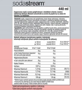 Sodastream Syrop Bez Cukru do Saturatora Elderflower Kwiat Bzu + Grejpfrut 12