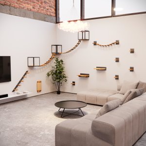 QLS Kociostrada Loft XXL dla kota ścienna i sufitowa mostki drapak hamak meble (11163) 5
