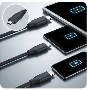 Zasilacz do laptopa 3mk HARDY Laptop Power Adapter 65W USB-C 3,2m (5903108753562) 3
