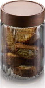 Gefu Pojemnik szklany na produkty sypkie 700 ml smoke grey Gefu Bokaro 2