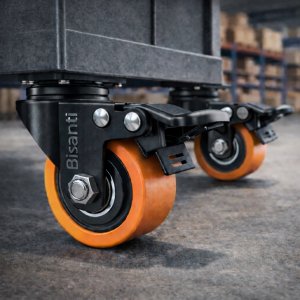 Bisanti Kółka jezdne kółek 50MM obrotowe z hamulcem koła transportowe 4