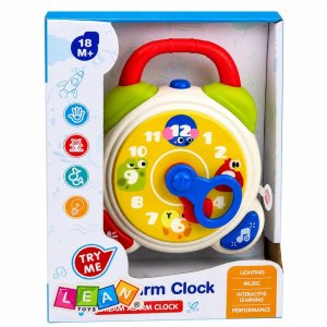 LeanToys Zegar Budzik Interaktywny Sensoryczny Dla Malucha Światła Dźwięki 2