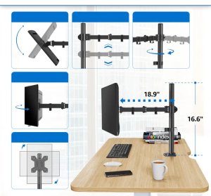 Triadyn Uchwyt biurkowy na monitor 14" - 32" SoloClamp (TRD-BLK-1C) 4